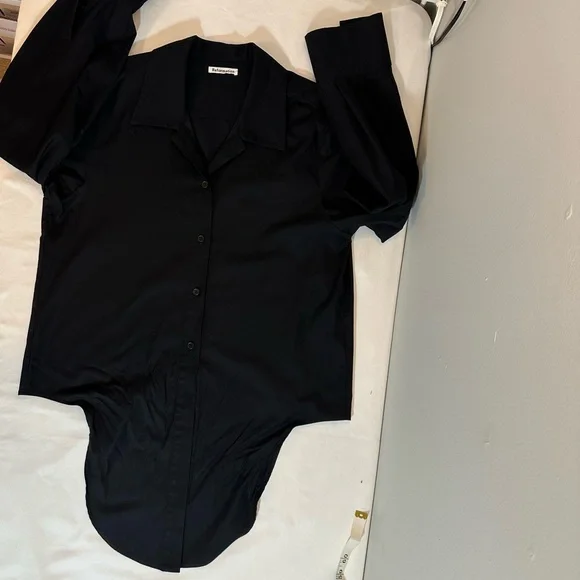 Reformation Hansen Tie Front Button-Up Women’s Shirt Size M. - Picture 5 of 11